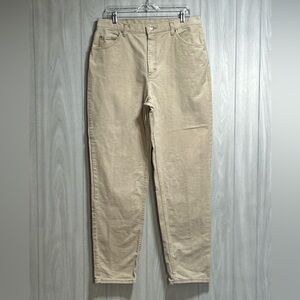 Riders Denim Straight Leg Jeans Women's 16L Tan High Rise 100% Cotton